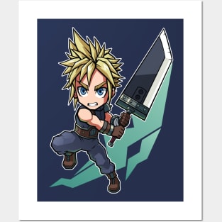 Cloud Strife FF7 Remake Chibi Posters and Art